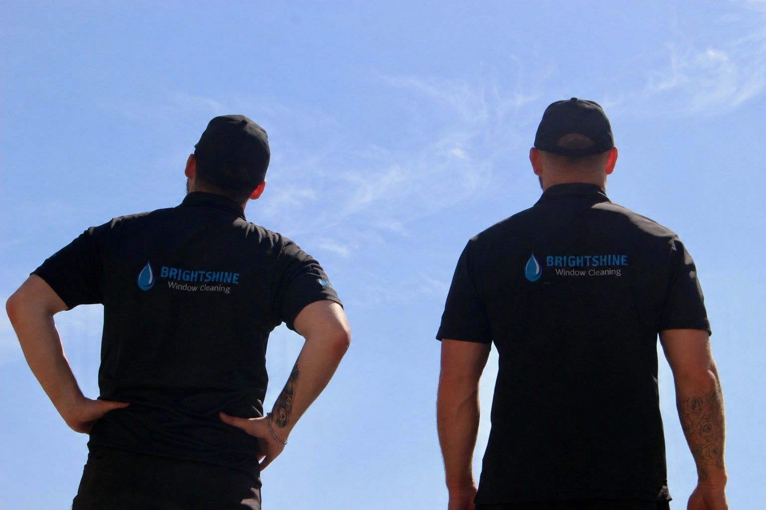 Brightshine professional window cleaning team at work in Spalding